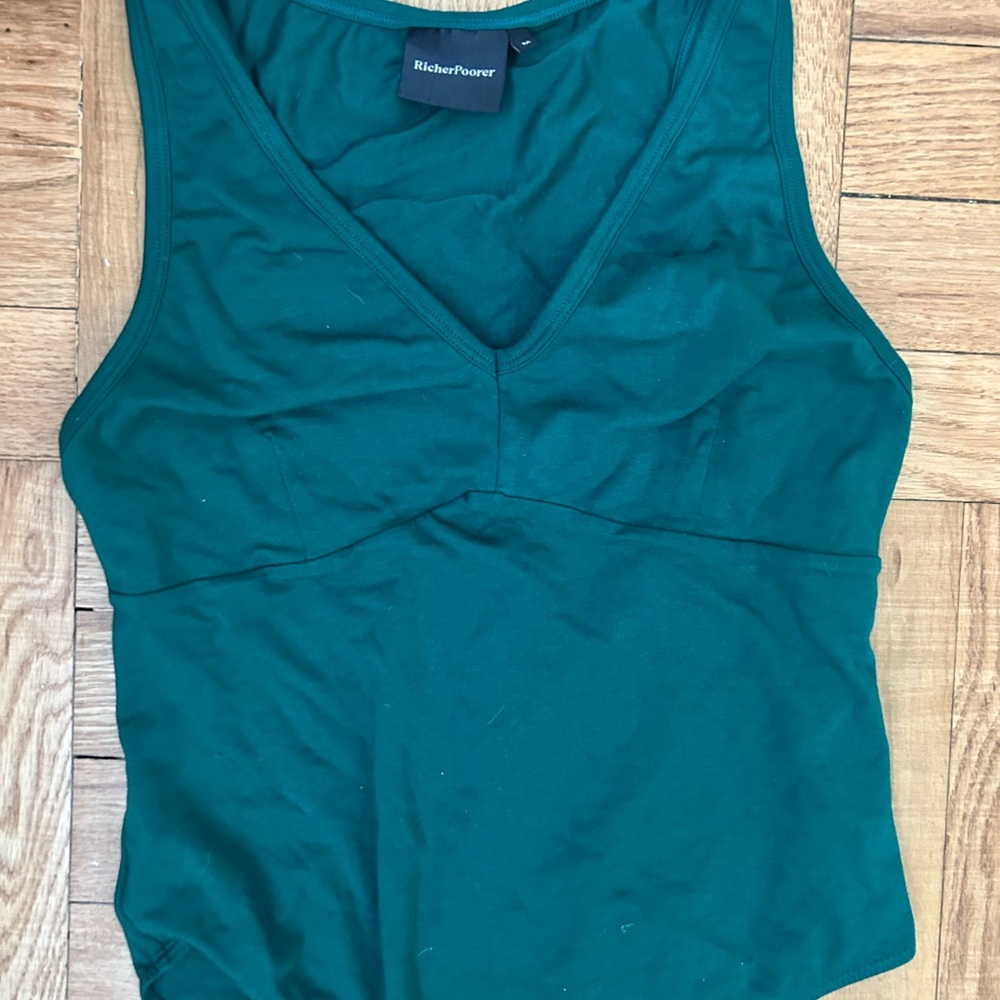 Green RicherPoorer green bodysuit. Never worn. Super comfortable.